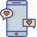 Chat Amoroso En El Movil Burbujas De Chat Chat Amoroso Icono