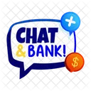 Chatten Sie mit einer Bank  Symbol