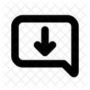 Chat Arrow Down  Icon