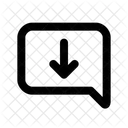 Chat Arrow Down  Icon