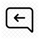 Chat Arrow Left  Icon