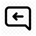 Chat Arrow Left  Icon