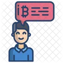 Chat De Bitcoin Bitcoin Criptomoneda Icono