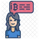 Chat De Bitcoin Bitcoin Criptomoneda Icono