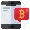 Chat Movil De Bitcoin Comunicacion De Bitcoin Cripto Icono