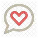 Chat Bubble Heart Love Icon