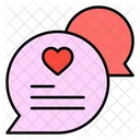 Chat Bubble Text Heart Icon