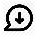 Chat Bubble Arrow Down  Icon