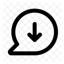 Chat Bubble Arrow Down  Icon
