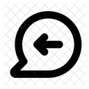 Chat Bubble Arrow Left  Icon