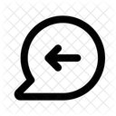 Chat Bubble Arrow Left  Icon