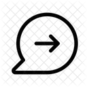 Chat Bubble Arrow Right  Icon