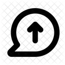 Chat Bubble Arrow Up  Icon