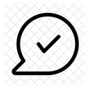 Chat Bubble Check  Icon