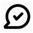Chat Bubble Check  Icon