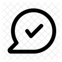 Chat Bubble Check  Icon