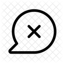 Chat Bubble Cross  Icon