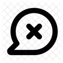 Chat Bubble Cross  Icon