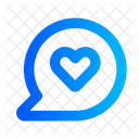 Chat Bubble Heart Communication Chat Icône