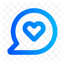 Chat Bubble Heart  Icon