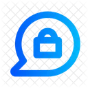 Chat Bubble Lock  Icon