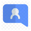 Chat bubble user  Icon