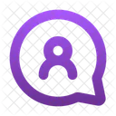 Chat bubble user  Icon
