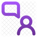 Chat bubble user  Icon