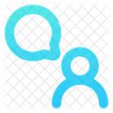 Chat bubble user  Icon