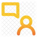 Chat bubble user  Icon