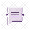 Chat Bubble With Angle Quotes  Icon