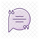 Chat Bubble With Quotation Marks Purple  Icon