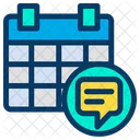 Chat Calendar  Icon