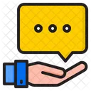 Chat Care Hand Gesture Talk Icon