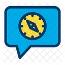 Compass Chat Bubble Chat Icon