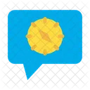 Compass Chat Bubble Chat Icon