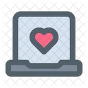 Chat De Amor En Linea Computadora Portatil Amor Icono