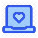 Chat De Amor En Linea Computadora Portatil Amor Icono