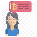 Chat de bitcoins  Icono