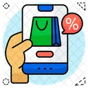 Chat De Descuento De Compras Mensaje De Descuento De Compras Conversacion De Descuento De Compras Icono