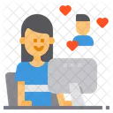 Chat de pareja en línea Icono