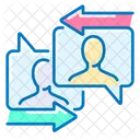 Chat De Usuario Comunicacion Flechas Icono