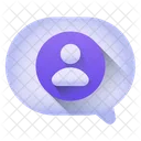 Chat De Persona Chat De Usuario Burbuja De Mensaje Icono