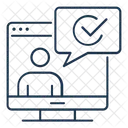 Chat de verificación en línea  Icono