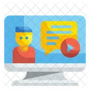 Chat De Video Computador Monitor Icon