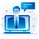 Bate-papo por vídeo on-line  Ícone