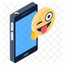 Mensaje Emoji Mensaje Movil Chat Divertido Icono