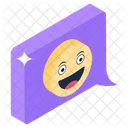 Mensaje Emoji Mensaje Divertido Chat Divertido Icono