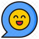 Chat Sonriente Chat Emoji Burbuja De Chat Icono