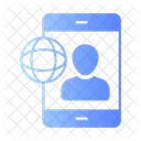 Chat en ligne sur smartphone  Icône